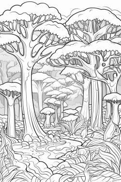fantastical forest landscape