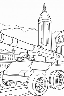 color a flak gun defending hamburg from bombers