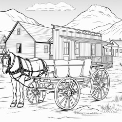 horse carriage, west and ghost towns
