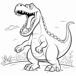 a big dinosaur with teeth
