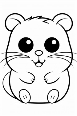 a kawaii style happy hampster