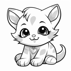 picture of cute cozy kitten laying down