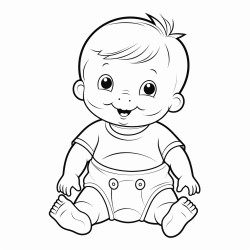 newborn baby in a diaper