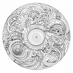 whimsical whorls a playful detailed mandala with whimsical curves and loops