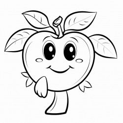 apple on the tree with small letter a