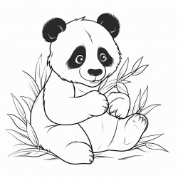 panda eating bamboo