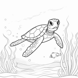 turtle under water