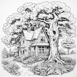tree next to house
