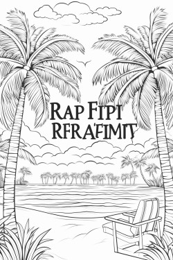 a beach scene with palm trees that has the words happy retirement in large white letters centered in the foreground