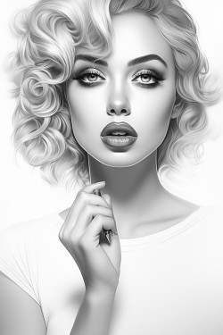 girl trying lipstick