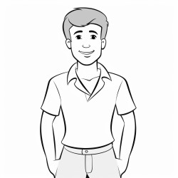 a man not wearing a shirt