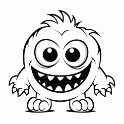 halloween scary monster black and white coloring book bold and easy