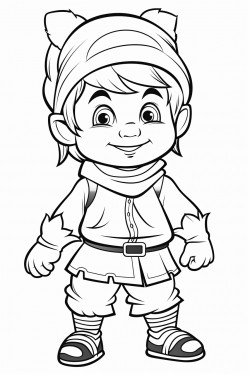 a cute dwarf little boy