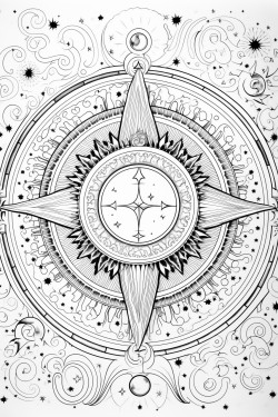 celestial planetary full page mandala