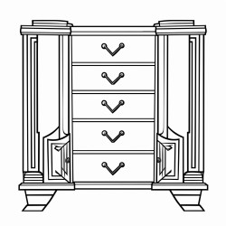 art deco dresser cupboard