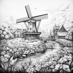 flower field in amsterdam