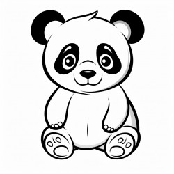 panda coloring page