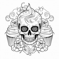 skull cupcakes