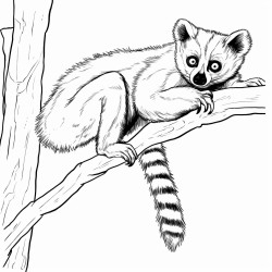 do a simple sketch of my made up animal the congo glider it has membranes stretching between its limbs to help it glide and green and brown fur for camouflage it also has teeth made for eating berries