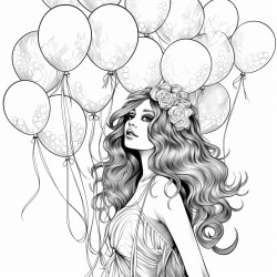women with balloons