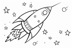 rocket in space