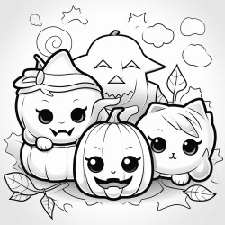 cute halloween coloring book
