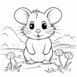 a cute icelandic field mouse