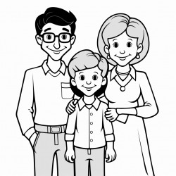 una familia compuesta por tres varones de 12 y 13 aos y mam y pap