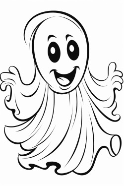 scary ghost colouring pages