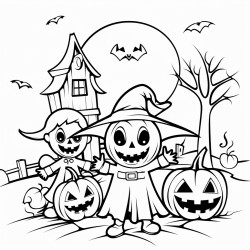 halloween theme coloring book photo