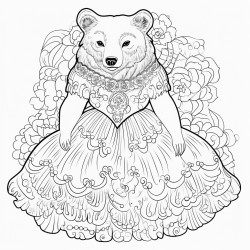 bear in a dress