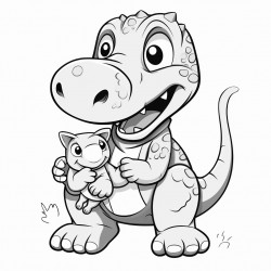 tyrannosaurus rex hugging a teddy bear