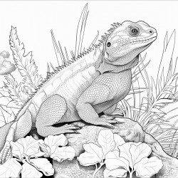 bearded dragon near water