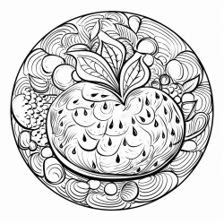 filligree watermelon on a plate