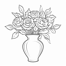 rose in vase