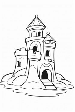 sand castles at the beach
