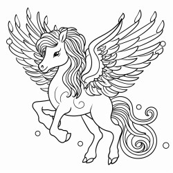 unicorn rainbow bird wings