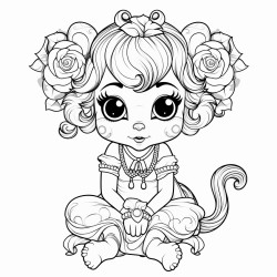 baby monkey in a dress