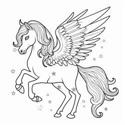 unicorn rainbow bird wings