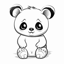 cute panda painting