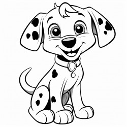 cartoon happy dalmatian puppy