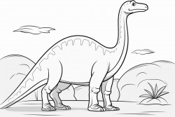 brachiosaurus with simple background