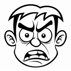 a mad face