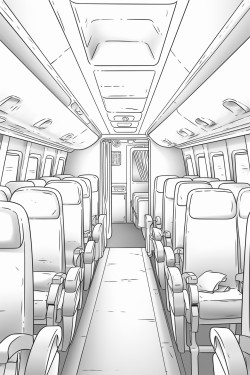 inside airplane