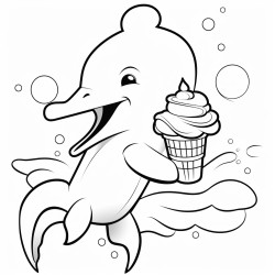 delfin con helado