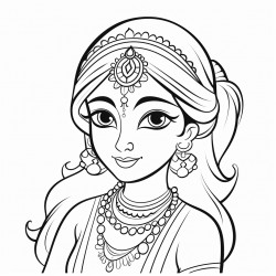 beautiful indian princess with sari