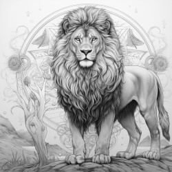 majestic zodiac leo standing proud