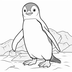 a cute icelandic adelie penguin