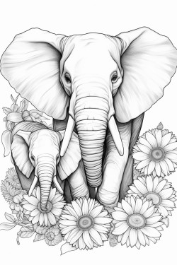 sunflowers and roses and elephants