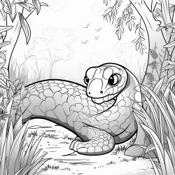 a snake in the forest